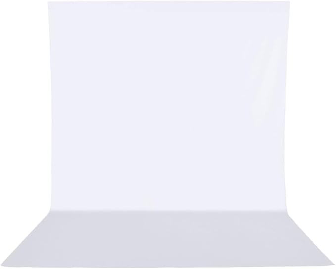 HEMMOTOP White Photo Backdrop, 6x9 ft, Photography Background | Polyester Fabric, Non Reflective, Ideal for Photoshoot, Projector Screen, Easter, Birthday, Baby Shower, Halloween Party by Hemmotop