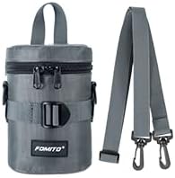 FOMITO Camera Lens Case Pouch Bag for Canon EF-S 17-55mm/17-85mm,EF 35mm f2, Nikon AF-S 18-200mm/18-105mm/18-300mm, Fujifilm XF 56mm f1.2 R & More Lens Below 3.94" x 6.1"(D x L) - Grey M size - Image 8