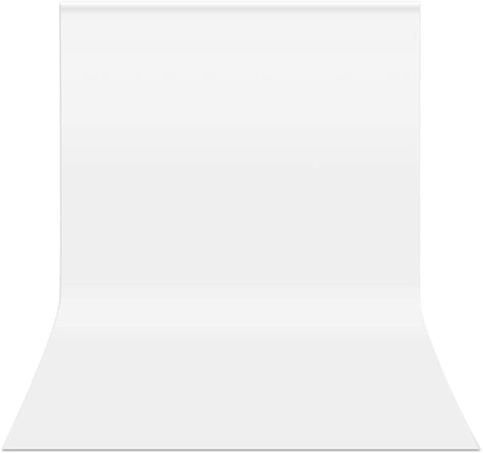 HEMMOTOP White Backdrop, 10x12 ft, Photography Background Screen | Polyester Fabric, Non Reflective, Seamless, Ideal for Photoshoot,Video Studio, Easter, Birthday, Baby Shower,Wedding Party by Hemmotop
