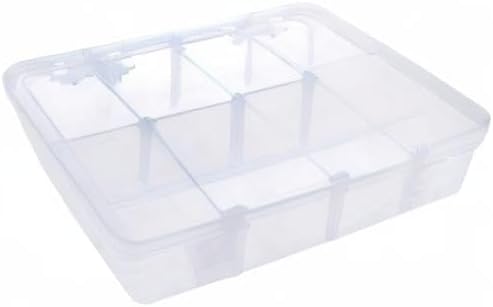 Xiaoyztan 12-Bin Clear Plastic Organizer with Adjustable Divider 7.3x4.9in | 12-grid organizer with adjustable dividers for jewelry, beads, tackle, and crafts - Image 9