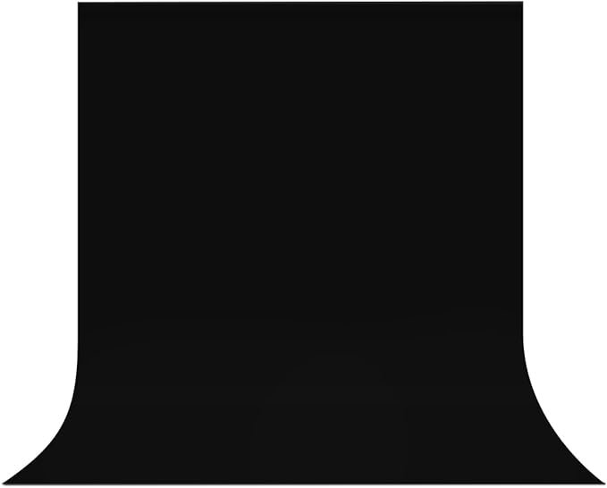 Black Backdrop Background,10 X 10 FT Large Photography Backdrop Photo Photoshoot Background Screen for Photography Photo Booth Backdrops Parties Curtain by DUYIKJ