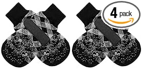 EXPAWLORER Anti Slip Dog Socks to Prevent Licking Paws, Dog Shoes for Hot Pavement, Dog Booties for Small Medium Large Senior Dogs, Traction Control Boots & Paw Protectors for Hardwood Floors by EXPAWLORER