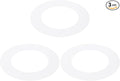 PATIKIL 2.8" ID 4.5" OD Plastic Trim Ring, 3 Pcs Ceiling Light Goof Rings Matte Circular Light Cover Lighting Fixture for Ceiling Wall Recessed Can Downlights, Translucent Matte White by PATIKIL