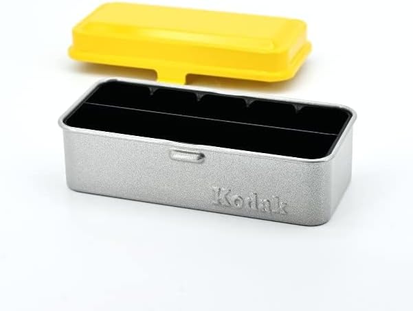 KODAK 120/135 Film Case - for 8 Rolls of 120 Films / 10 Rolls of 35mm Films - Retro Steel Case to Sort & Safeguard Film (Yellow) (Film is not Included) - Image 7