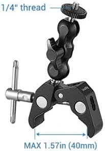 SMALLRIG Ballhead Clamp Double Ball Adapter with Bottom Clamp(4 pcs) | Clamps diameter up to 54mm, Max load up to 1kg - Image 8