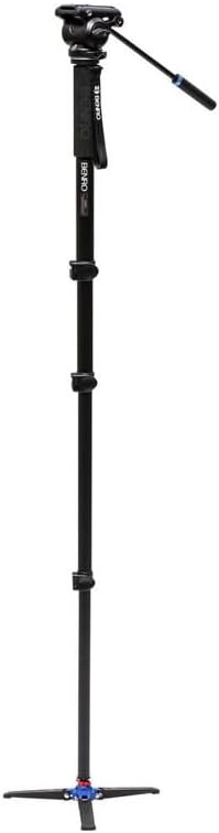 Benro A48FD Aluminum Video Monopod with S4PRO Fluid Head – 3-Leg Base, Smooth Pan/Tilt Motion, Sliding Quick-Release Plate & Travel-Friendly Support for Video Creators (A48FDS4PRO) - Image 4