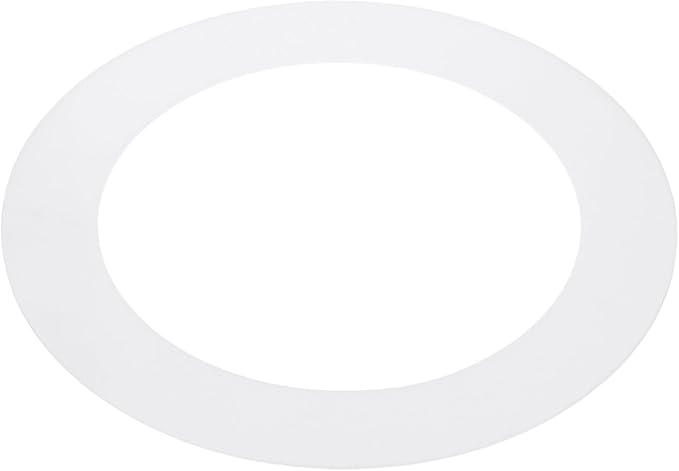 PATIKIL 4.5" ID 6.3" OD Plastic Trim Ring, Ceiling Light Goof Rings Matte Circular Light Cover Lighting Fixture for Ceiling Wall Recessed Can Downlights, Translucent Matte White by PATIKIL