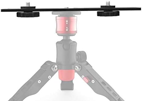 Dual Flash Bracket,Chromlives Dual Tripod Mount Bracket,1/4" Dual Camera Mount Flash Extension Bar,8" Dual Tripod Bracket for Camera,LED Light,DSLR Camera,Tripod,Flash Light(2 Pack) - Image 7