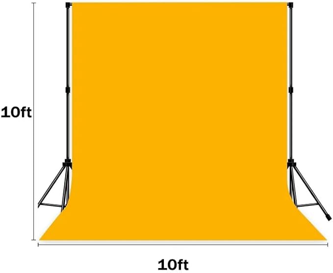 Yellow Photo Backdrop Fabric Professional Photography Background 10x10ft | Seamless Design eliminates Wrinkle Portrait Photography Wedding Dark Theme Decorations - Image 8