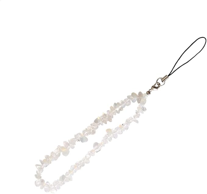 Phone Charms Chain Phone Strap CellPhone Lanyard Wrist Strap Natural Gem Stone Charms for Women Girls(1) by Poagoep