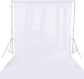 GFCC 10FTx10FT White Backdrop Background for Photography Photoshoot | Non-Reflective, Polyester Curtain, Easy Hang, Multipurpose Screen for Studio Photo Booth, Video Recording, Portrait, Party by GFCC