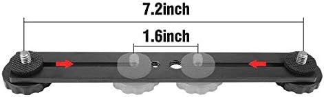 Dual Flash Bracket,Chromlives Dual Tripod Mount Bracket,1/4" Dual Camera Mount Flash Extension Bar,8" Dual Tripod Bracket for Camera,LED Light,DSLR Camera,Tripod,Flash Light(2 Pack) - Image 8