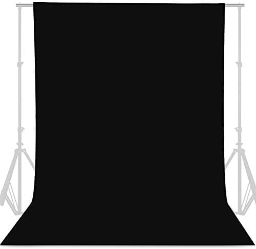 GFCC 8FTX10FT Black Backdrop Background for Photography Photo Booth Backdrop for Photoshoot Background Screen Video Recording Parties Curtain | Non-Reflective, Polyester, Easy Hang, Multipurpose Screen for Studio Photo Booth, Video Recording, Portrait,... - Image 2