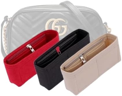 Bag Organizer for Gucci Small Camera Bag(24L x 13H x 7D cm) (Brown, Style A: Exposure) by LinerLink