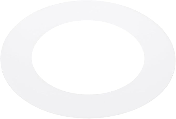 PATIKIL 3.2" ID 4.9" OD Plastic Trim Ring, Ceiling Light Goof Rings Matte Circular Light Cover Lighting Fixture for Ceiling Wall Recessed Can Downlights, Translucent Matte White by PATIKIL