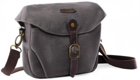 BAGSMART Canvas Crossbody Camera Bag with Rain Cover for Women Men, Gray | SLR DSLR Camera Case, Compact Camera Shoulder Bag - Image 7