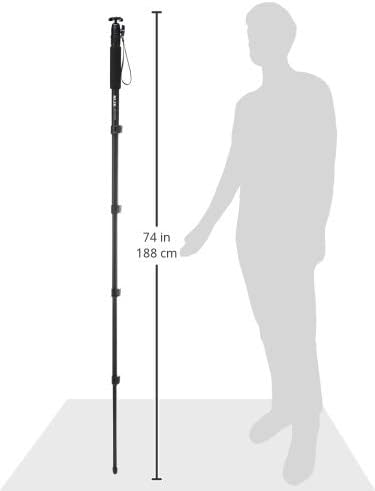 SLIK LIGHTY POD III Monopod Kit w/SBH-100 Ball Head 63" Tall (618-719) - Folds Down to 21", Weighs 1lb, Supports 8lbs, Easy to Operate Lever Leg Locks - Image 5