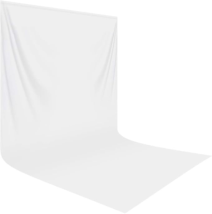 HEMMOTOP White Photo Backdrop, 10x20 ft Large Photography Screen Backdrops | Polyester Fabric Cloth, Non Reflective, Seamless, Ideal for Photoshoot, Video Recording, Studio, Birthday, Wedding Party by Hemmotop