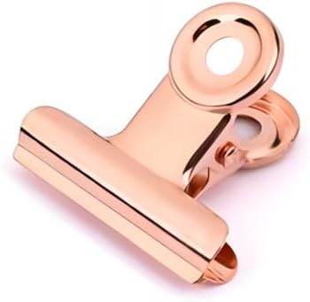 Small Bulldog Clips Rose Gold - Coideal 30 Pcs Mini Metal Binder Bull Clips Hinge Paper Clip Office Clamps for Picture Photos (22mm) by Coideal