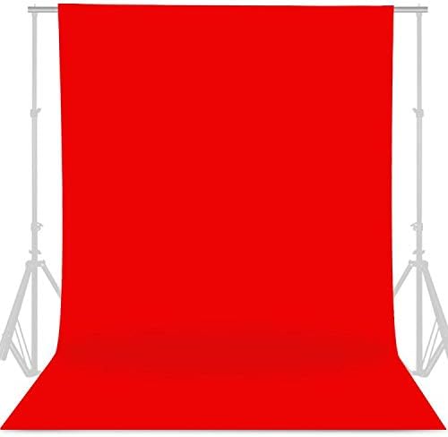 GFCC 8FTX10FT Red Backdrop Background for Photography Photo Booth Backdrop for Photoshoot Background Screen Video Recording Parties Curtain | Non-Reflective, Polyester Curtain, Easy Hang, Multipurpose Screen for Studio Photo Booth, Video Recording, Por... by GFCC