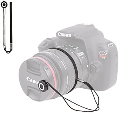 Foto&Tech Camera Lens Cap Leash with Elastic String, Compatible with Universal DSLR SLR Evil Mirrorless Cameras Video (1 Piece) by FOTO%26TECH