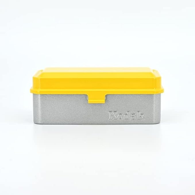 KODAK 120/135 Film Case - for 8 Rolls of 120 Films / 10 Rolls of 35mm Films - Retro Steel Case to Sort & Safeguard Film (Yellow) (Film is not Included) - Image 3