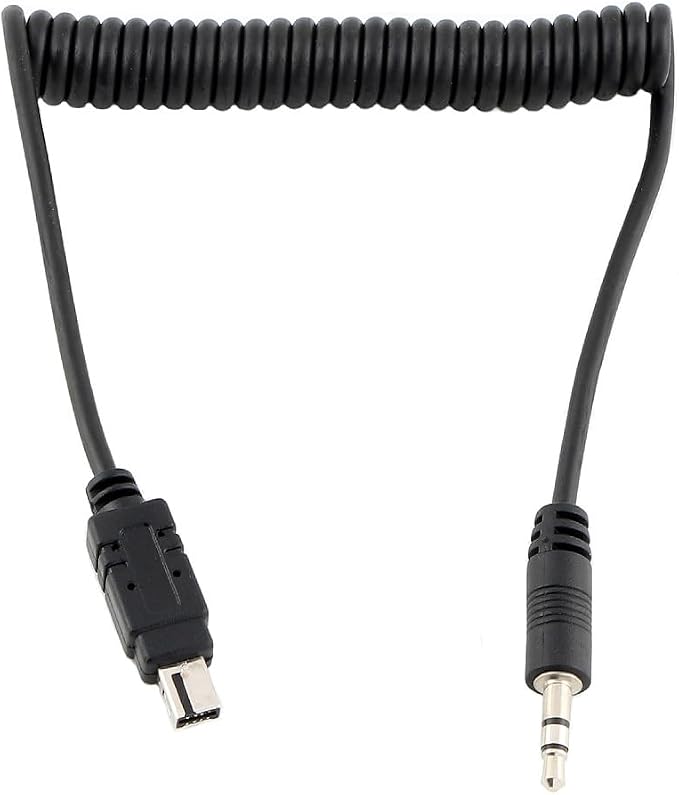 3.5mm to N3 Camera Shutter Release Cable Remote Control Cord for Nikon Z7 | Wired Spring Coiled Remote Control Connect Cord for Nikon Z7 Z7II Z6 Z6II Z5 D750 D780 P1000 D7500 D7200 D5600 & more by Keabroir