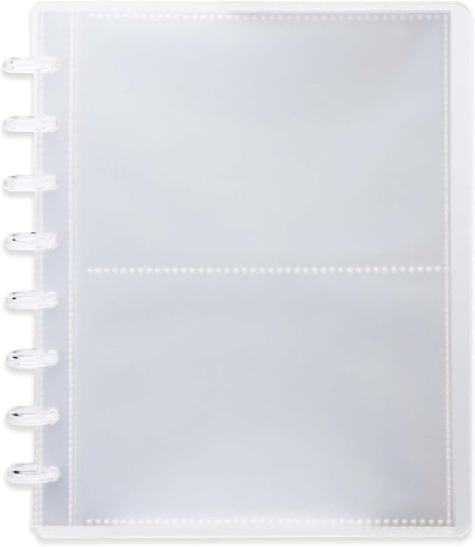 Clear Discbound Pocket Sleeves 8 Disc Sheet Protectors 20 Inner Pages PP 4x6 Pockets PET Cover Photo Card Protector Binder Album (2 Pocket - 8 Disc) by MEIYITIAN