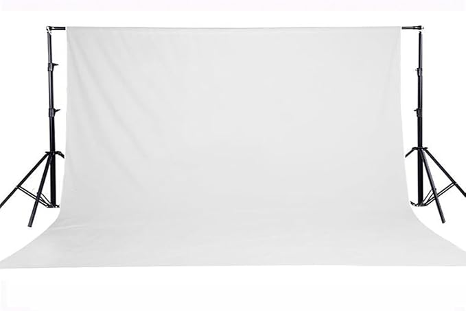 Solid Photography Backdrop Background Chromakey Muslin Portrait Background Screen for Photo Video Studio… (White, 10x7ft) by HMTFOTO