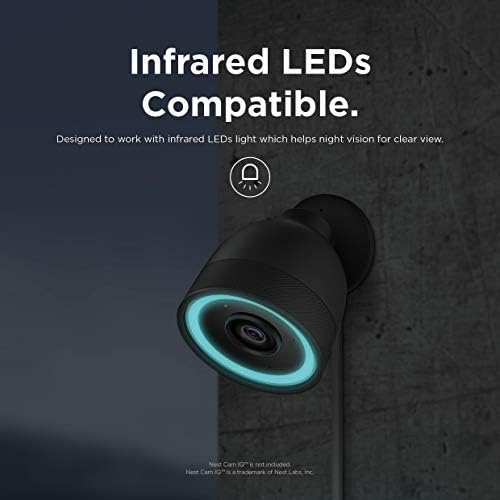 elago Outdoor Camera Cover for Google Nest Cam IQ | Infrared LED Visible, Holes for Microphone/Speaker, Easy Installation, All-Weather Protective Skin (Classic White) - Image 5