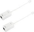 Uvital DSL Filter for Landline Phone, 2 Pack DSL Phone Filter RJ11 6P2C | in-line ADSL Filters for Interference Elimination (White), Answering Machines/Fax Machines Compatible-Single 2C Line by Uvital