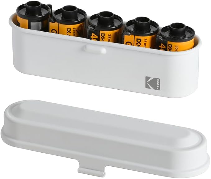 KODAK Film Case - for 5 Rolls of 35mm Films - Compact, Retro Steel Case to Sort and Safeguard Film Rolls (White) (Film is not Included) - Image 9