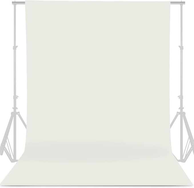 GFCC Ivory Backdrop Photography Background - 6FT x 10FT Photo Backdrop for Photoshoot Photography Video Recording Background Screen Picture Curtain | Versatile Screen for Studio, Video Recording, Portrait, Parties, Non-Reflective, Polyester, Easy Hang,... by GFCC