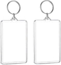2pcs Clear Plastic Picture Frame Keychain Rectangle Shapes Blank Photo Keychains Photo Display Plastic Blank Keychain Clip Photo Holders Photo Albums, Frames and Accessories by Unknown