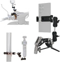 HEIPI C100 Super Clamp & MA137 Magic Arm & Phone Clip, Max Clamping 3.93" | Clamp & stand design. Max clamping 3.93" / 10cm. Dual screw mounts: 1/4"-20 & 3/8"-16. Universal for tripod accessories by HEIPIVision