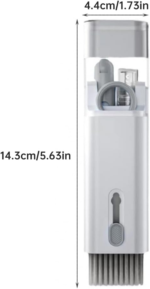 7 in 1 Laptop Cleaning Kit Keyboard Cleaner,Computer Tech Cleaning Brush,Earbuds Camera PC Monitor Screen Cleaner Computer Clean Tools Kit Corner Gap Duster Keycap Puller(Grey) - Image 2