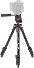 Joby Compact Advanced, Camera Tripod with 3-Way Head, Universal ¼-20” Quick Release Attachment and Carrying Bag, for CSC, DSLR, Mirrorless Camera, Smartphone, Colour: Black by JOBY