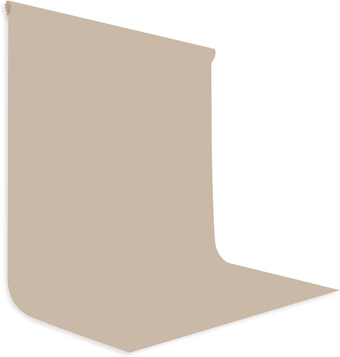 Beige Photography Backdrop for Photoshoot, Fabric 5x7ft | Polyester Studio Photo Backgrounds, Non Reflective, Easy to Hang, for Portrait Shoot, Product, Party Decor, Video Creation by LYLYCTY