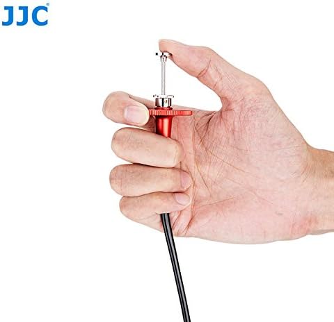 JJC 40cm Red Mechanical Cable Shutter Threaded Release, Bulb-Lock Design for Long Exposure, fits Fuji XT1 XT2 XT3 XT4 X100T Leica M6 M7 M8 Sony RX1 Nikon Df F4 FM2 F3 FE FM3a F80 - Image 3