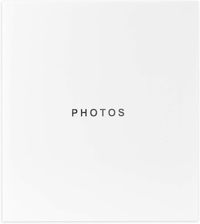 Kiera Grace 400-Pocket Jocelyn Simple & Classic Photo Album For Home & Office With CD Storage Pocket, 13.19”L x 12.01"W x 1.5“H To Display 400-4" x 6" Pictures, 6 Pieces, White - Image 2