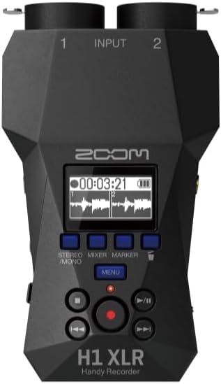 Audio-Technica AT875R Short Shotgun Microphone Bundle with Zoom H1 XLR Handy Recorder + 64GB Memory Card + Shockmount + Fur Windshield + XLR Cable + 4 AA Batteries (8 Items) - Image 2