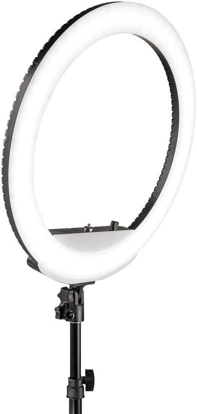 Westcott 18” Bi-Color LED Ring Light Kit with Batteries and Stand Professional Studio Continuous Lighting for Photography, Video Conferencing, Hair & Makeup Salons, Tattoo Studios, YouTube & TikTok | Batteries, Makeup Salons, Tattoo Studios, Video Conf... - Image 3
