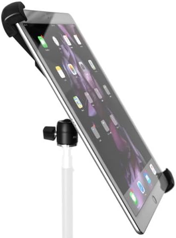 NOOTLE Mini Ball Head and Adjustable Standard to Large Universal Tablet Holder Adaptor 3/8" to 1/4” and 1/4" to 1/4" Mount 9.5-14.5 in Tablets for Tripods, Monopods, Stands - Image 2