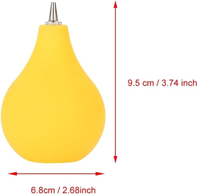 Rubber Air Blower for Camera Lens Cleaning Dust Pump Tool with Metal Valve Portable Filter Watch Cleaning Kit(Yellow) - Image 2