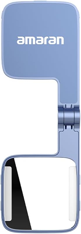 Amaran Go Magnetic Selfie Phone Light, Compatible with MagSafe & Qi2 Magnets, Dual LED Light Source with Adjustable Mirror Light & CCT (2700K-6500K), for Selfies, Makeup, & Content Creation (Blue) | Includes USB-C cable and MagSafe adapter for vlogging... - Image 6