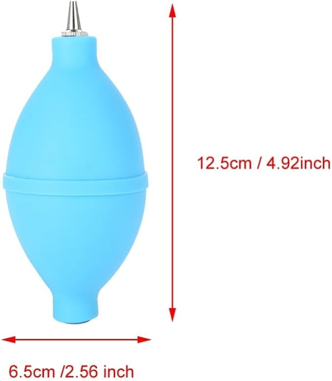 Rubber Air Blower for Camera Lens Cleaning Dust Pump Tool with Metal Valve Portable Filter Watch Cleaning Kit(Blue) - Image 2