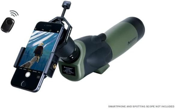 Celestron Smartphone Adapter & Bluetooth Remote for Telescope Eyepieces | Phone Adapter for Telescopes, Binoculars & Spotting Scopes, Bluetooth Camera Remote, Capture Images & Video, Travel–friendly - Image 4
