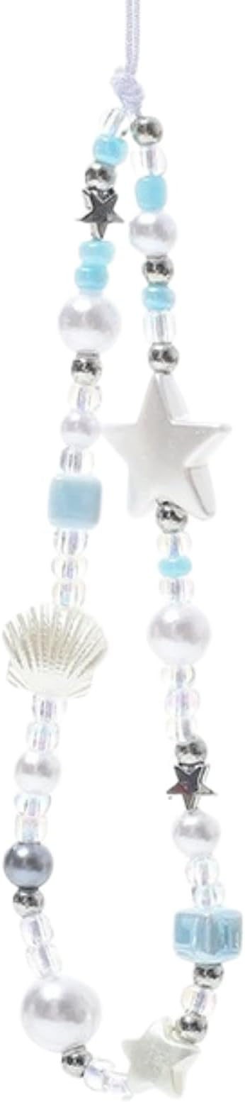 Cute Beaded Camera Wrist Strap for Phone, Digital Camera Charm Lanyard, Pearl Beaded Chain for Bag Keychain Gift - Image 9