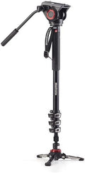 Manfrotto Video Monopod XPRO+, Camera and Video Support Rod with Video Head, 4-Section in Aluminum with Fluid Base, Photography Accessories for Content Creation, Video, Vlogging | FLUIDTECH system with 79-inch height and 18lb capacity for pan, tilt and... by Unknown