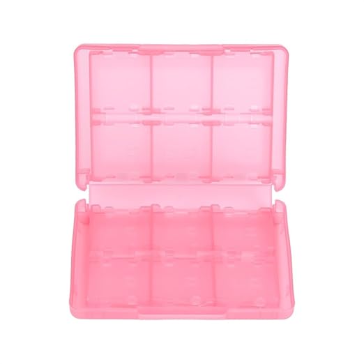 28-in-1 PP Game Card Case Holder - for Nintendo 3DS/DSL/DSI/LL, Cartridge Storage Box with 22 Slots + SD/TF Card Holders + Stylus Organizer(Pink) - Image 3